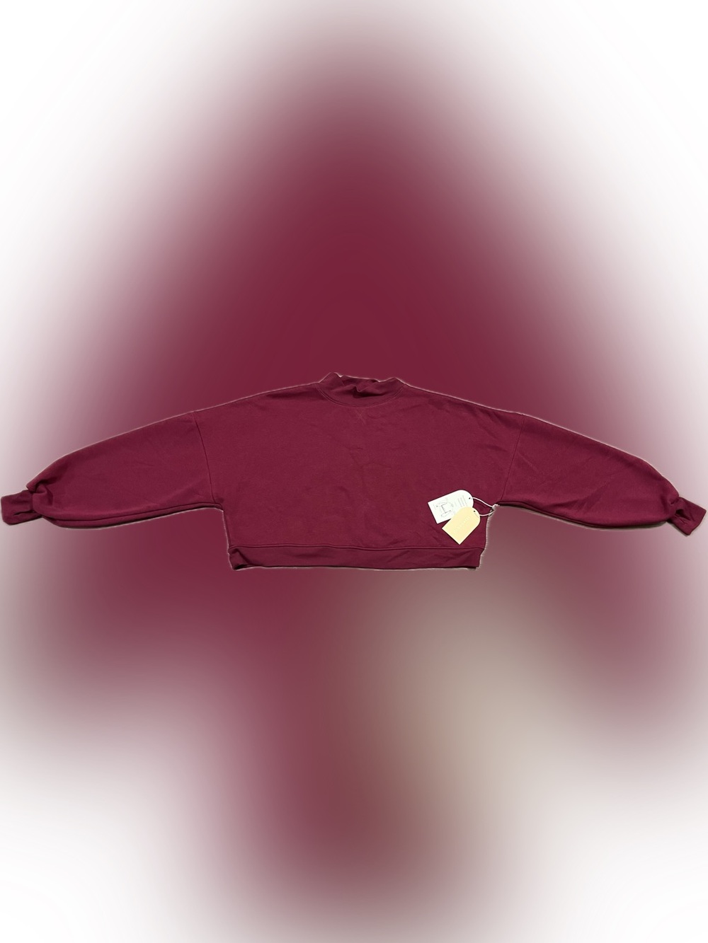 Blogilates Marshmallow Mockneck Sweatshirt Burgundy L